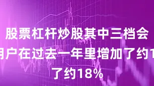 股票杠杆炒股其中三档会员用户在过去一年里增加了约18%
